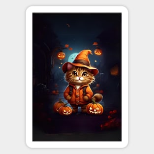 Pumpkin Paw's Magical Halloween Night Sticker